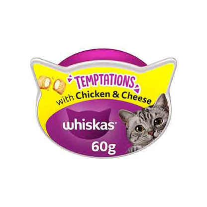 Whiskas Temptations Chicken &amp; Cheese 8 x 60g Packs