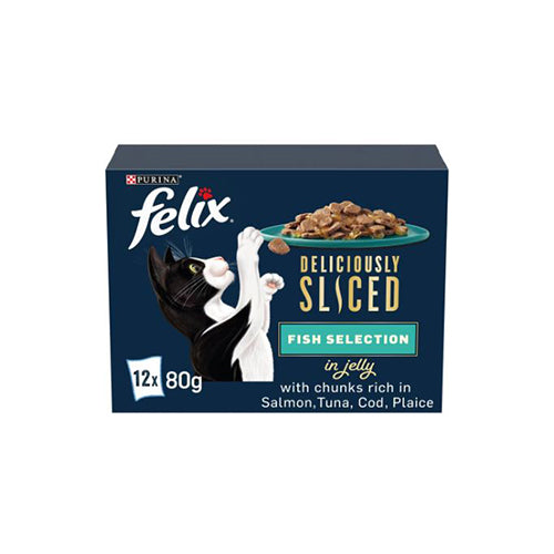 FELIX Deliciously Sliced Fish Selection in Jelly 48 x 80g