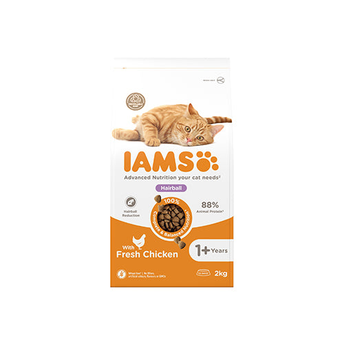 Iams Hairball with Fresh Chicken 1+ Years 2Kg