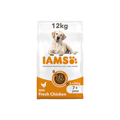 Iams Senior 7+ Large Breed Dog with Chicken 12kg