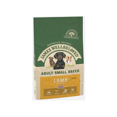 James Wellbeloved Adult Dog Small Breed Lamb & Rice 7.5kg