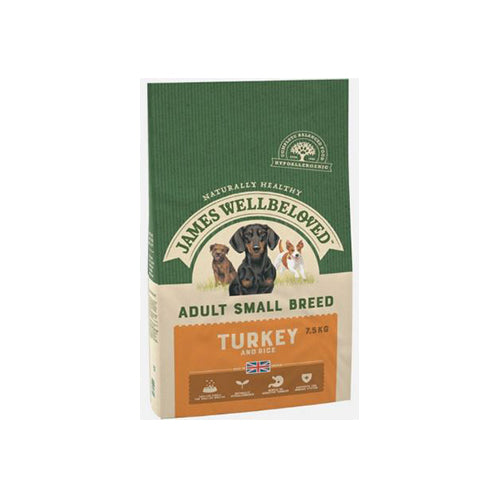 James Wellbeloved Adult Dog Small Breed Turkey & Rice 7.5kg