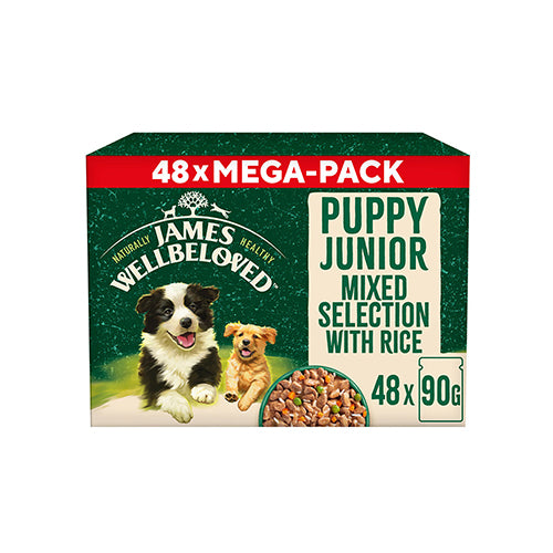 James Wellbeloved Puppy Mixed Selection in Gravy 48x90g