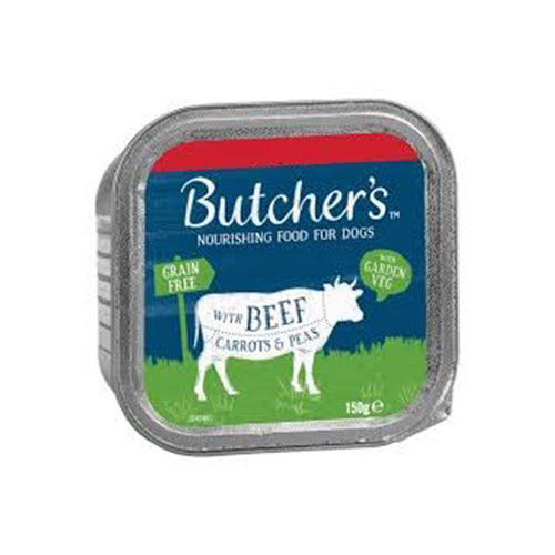 Butchers Beef &amp; Vegetable Dog Food Tray 12x150g