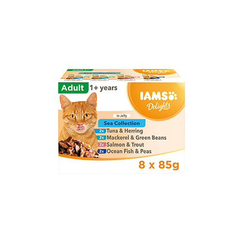 Iams Delights Adult Land &amp; Sea in Jelly 8 x 85g