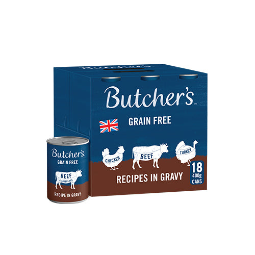 Butchers Recipes in Gravy Dog Food Cans 18x400g