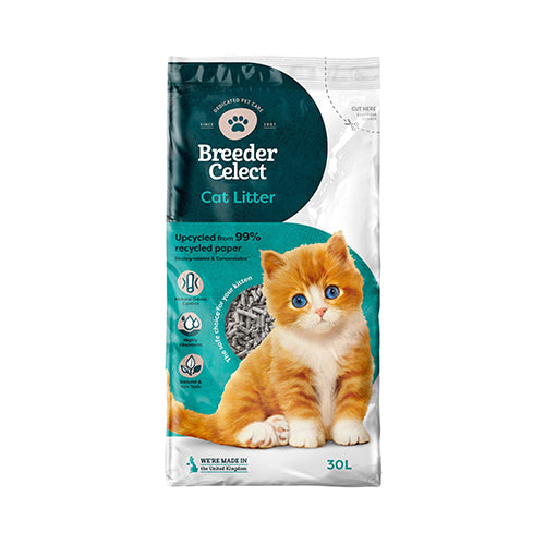 Breeder Celect Paper Pellet Cat Litter 30L