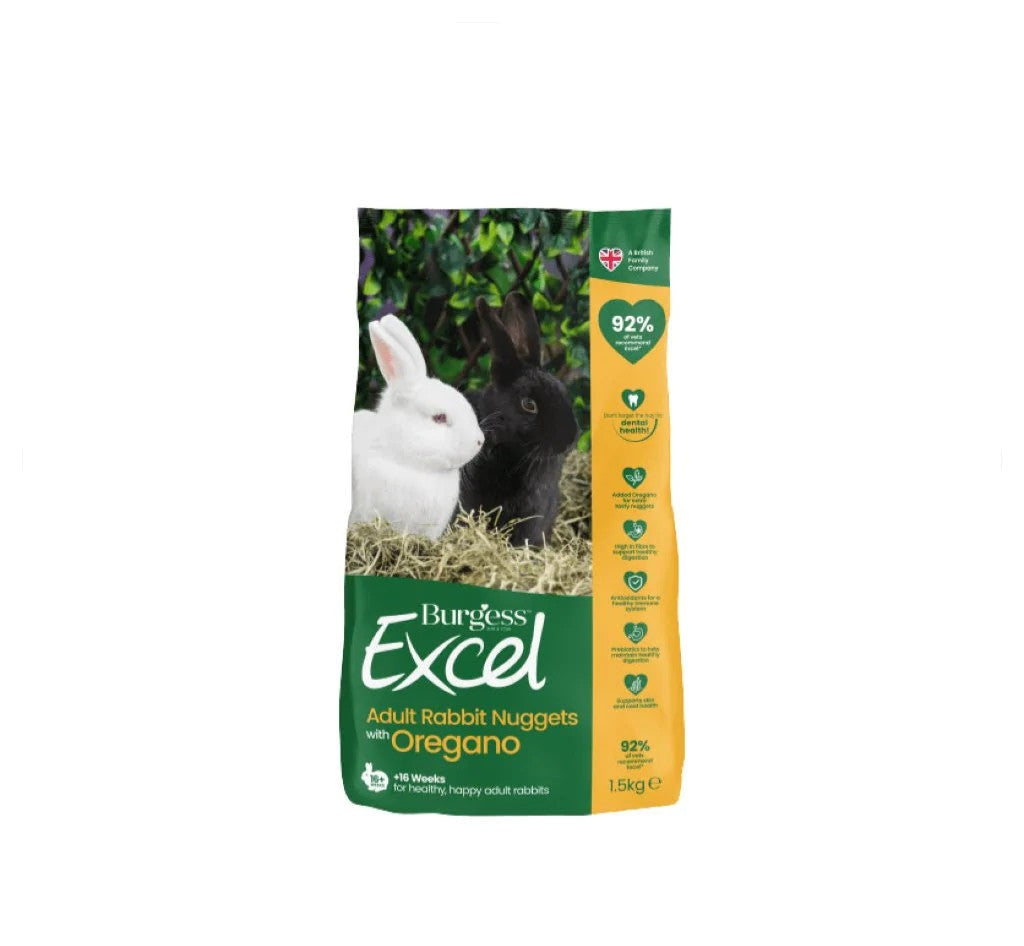 Burgess Excel Adult Rabbit Nuggets with Oregano 1.5kg