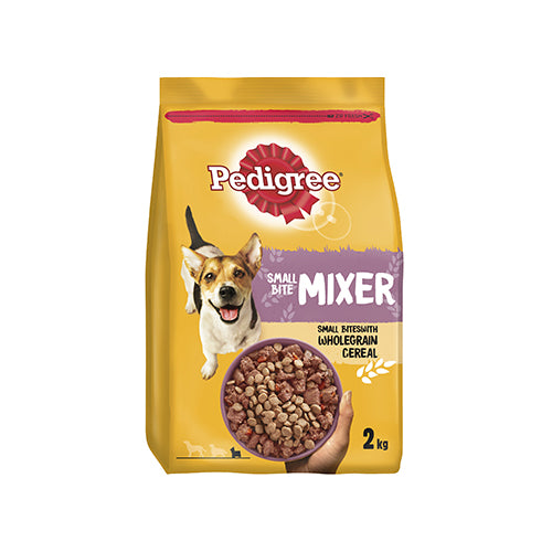 Pedigree Small Bite Mixer Wholegrain Cereal 2kg Dry Dog Food