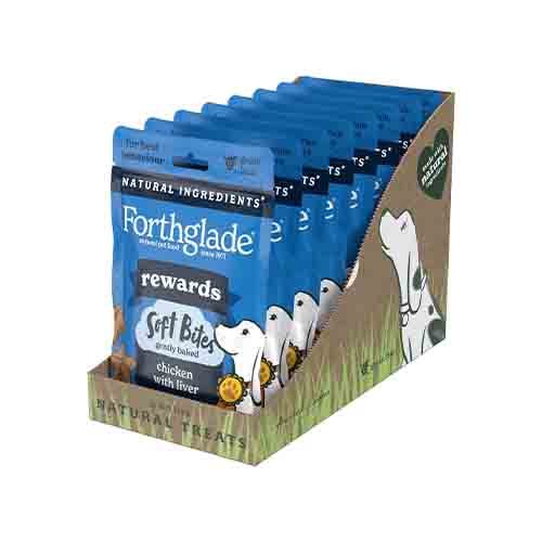 Forthglade Rewards Natural Soft Bites With Chicken & Liver 8 x 90g