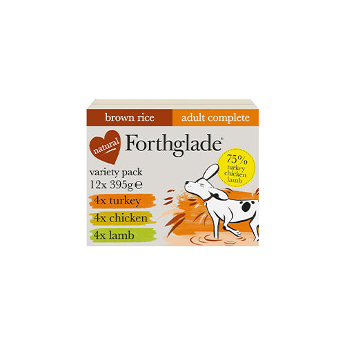 Forthglade Adult Turkey, Lamb &amp; Chicken Variety Pack 12 x 395g