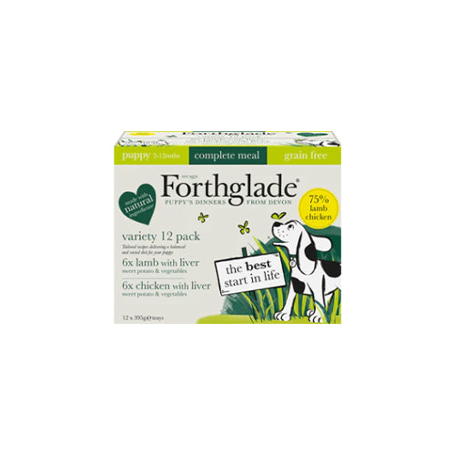 Forthglade Puppy Grain Free with Chicken &amp; Lamb Variety Pack 12 x 395g