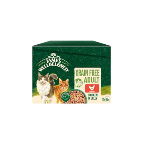 James Wellbeloved Adult Grain Free Chicken in Jelly 12 x 85g