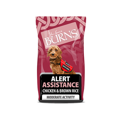 Burns Alert Assistance Chicken &amp; Brown Rice 12kg Dry Dog Food