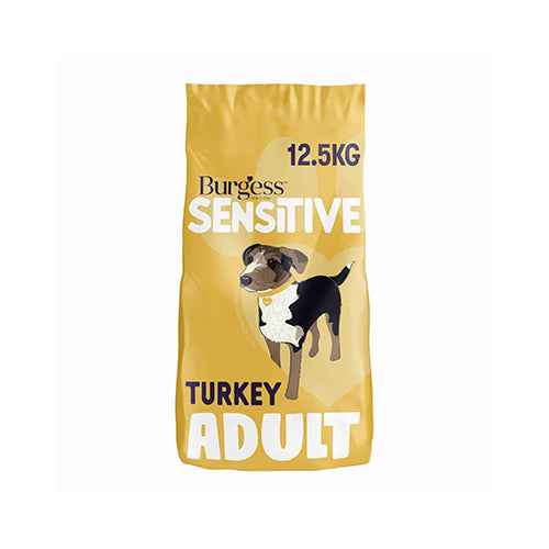 Burgess Sensitive Adult Turkey &amp; Rice 12.5Kg Dry Dog Food