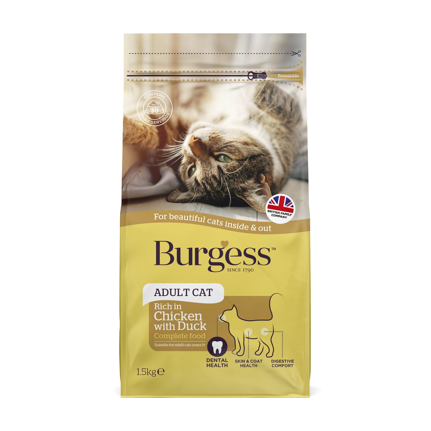 Burgess Adult Cat Rich In Chicken With Duck 10kg