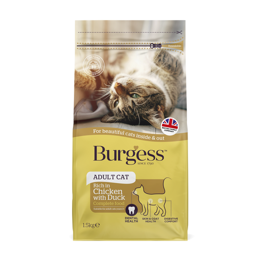 Burgess Adult Cat Rich In Chicken With Duck 1.5kg