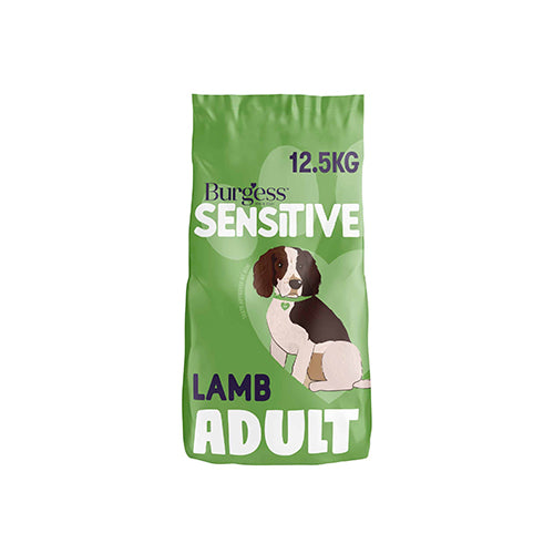 Burgess Adult Sensitive Lamb &amp; Rice 12.5kg Dry Dog Food