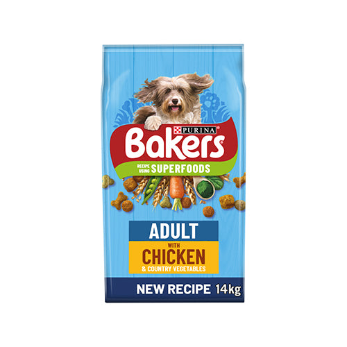 Bakers Superfoods Adult With Chicken &amp; Vegetables 14kg Dry Dog Food