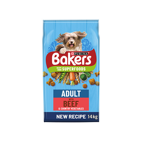 Bakers Superfoods Adult With Beef &amp; Vegetable 14kg Dry Dog Food