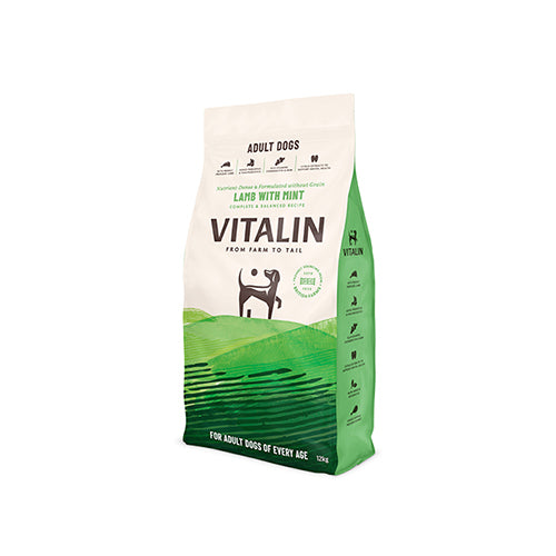 Vitalin Adult Dog Lamb with Mint 12kg Dry Dog Food