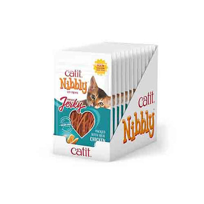 Catit Nibbly Jerky With Chicken &amp; Fish 12 x 30g