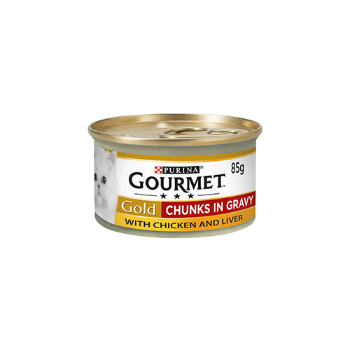 Gourmet Gold Chicken &amp; Liver Chunks in Gravy 12 x 85g