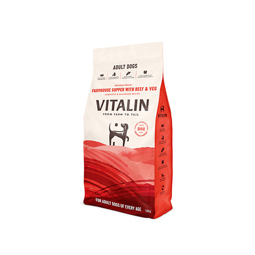 Vitalin Adult Dog Farmhouse Supper with Beef &amp; Vegetable 12kg Dry Dog Food