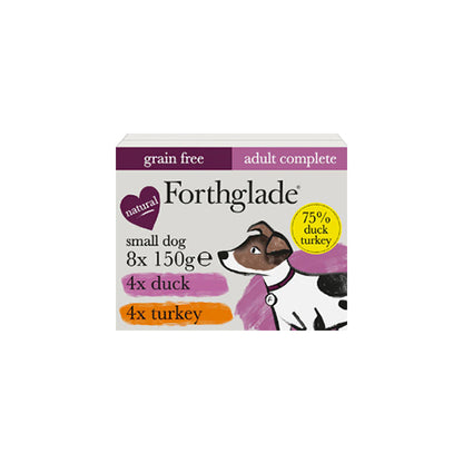 Forthglade Small Dog Grain Free Duck &amp; Turkey Variety Pack 8 x 150g