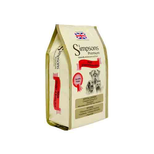 Simpsons Adult Dog Chicken &amp; Brown Rice 12kg Dry Dog Food