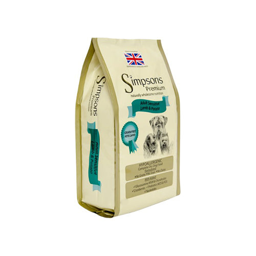 Simpsons Adult Sensitive Lamb &amp; Potato 12kg Dry Dog Food