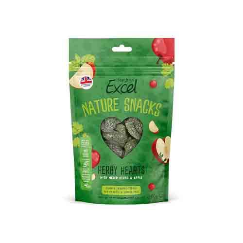 Burgess Excel Nature Snacks Herby Hearts 60g