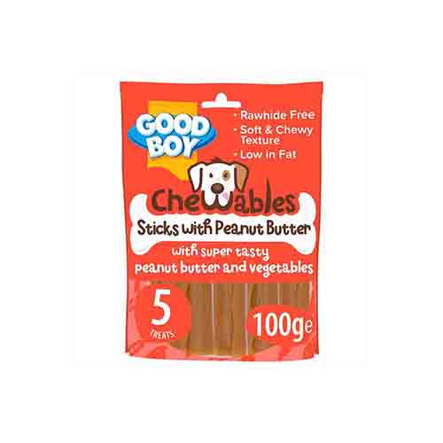 Good Boy Chewables Peanut Butter Sticks 18 x 100g Packs