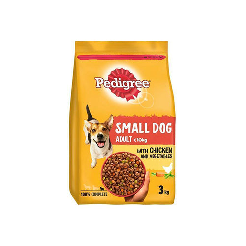 Pedigree Small Dog Adult Poultry and Vegetables 3kg Dry Dog Food