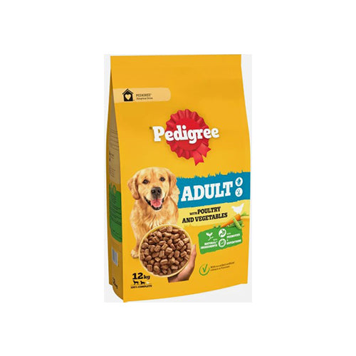 Pedigree Adult Poultry and Vegetables 12kg Dry Dog Food