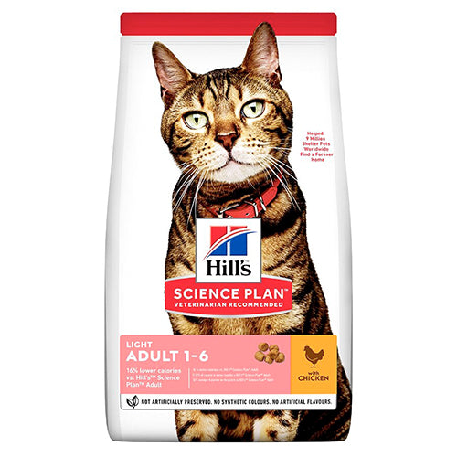 Hills Science Plan Adult Cat Food Light Chicken 1.5Kg