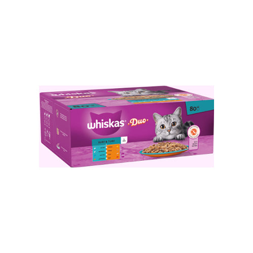 Whiskas 1+Adult Duo Surf and Turf in Jelly 80 x 85g Pouches