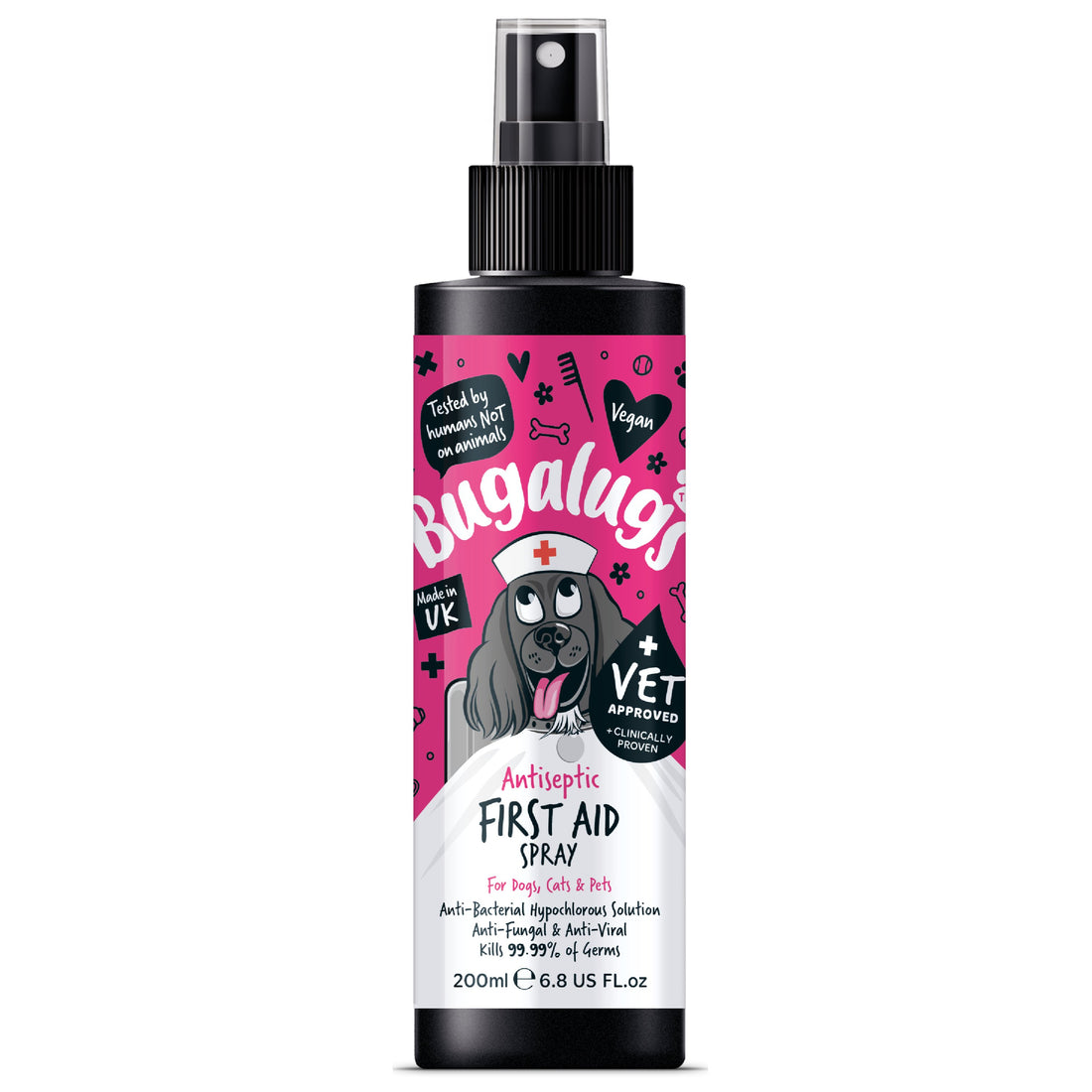 Bugalugs Antiseptic First Aid Spray For Cats &amp; Dogs 200ml