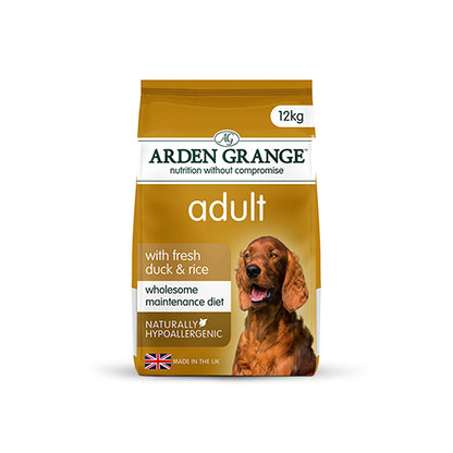 Arden Grange Adult Dog Duck &amp; Rice 12kg Dry Dog Food