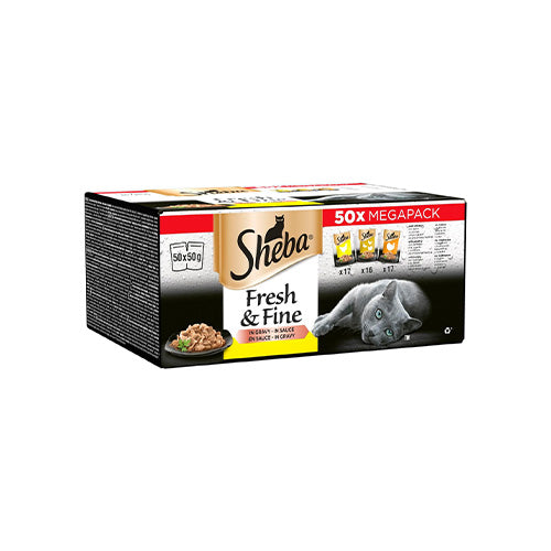 Sheba Fresh &amp; Fine Poultry in Gravy Mega Pack 50 x 50g