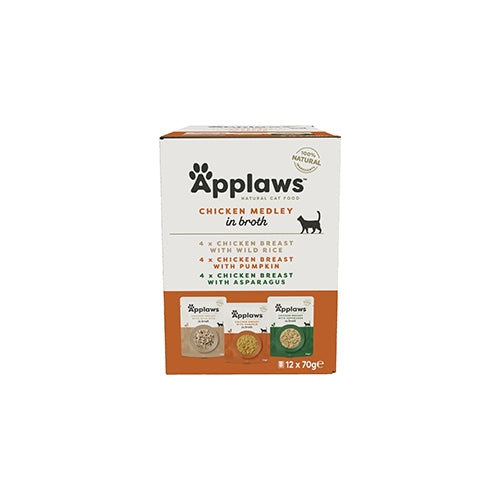 Applaws Chicken Medley in Broth 12x70g