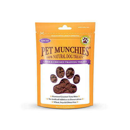 Pet Munchies Natural Liver &amp; Chicken Training Treats 8 x 50g