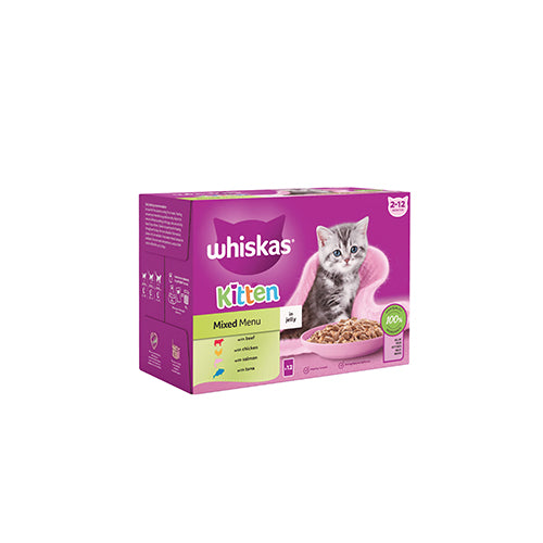 Whiskas Kitten Mixed Menu in Jelly 48 x 85g Pouches