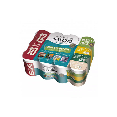 Naturo Adult Variety Pack with Chicken, Duck and Turkey in Herb Gravy