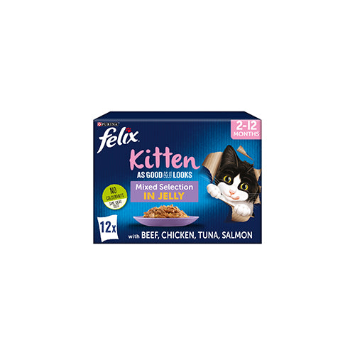 Felix As Good As It Looks Kitten Mixed Selection in Jelly 12 x 100g