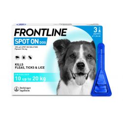 Frontline Spot On For Medium Dogs 3 Pipettes