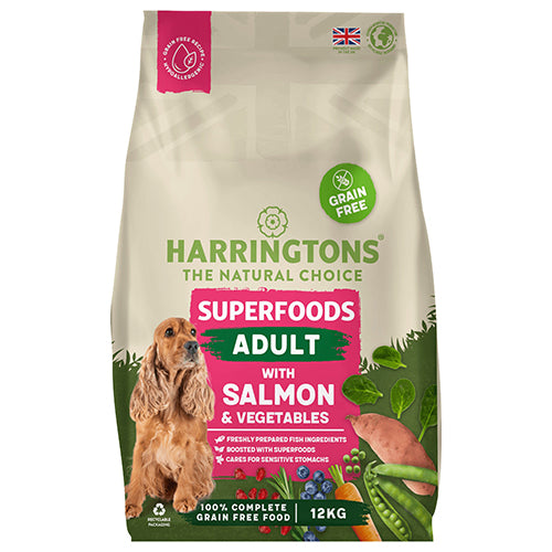 Harringtons Adult Grain Free Superfoods Salmon &amp; Vegetables 12kg