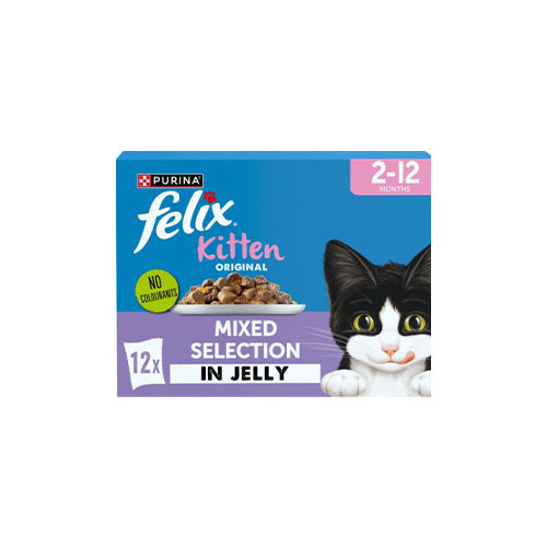 FELIX Original Kitten Mixed Selection in Jelly 48 x 85g