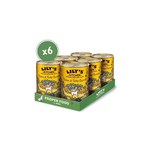 Lilys Kitchen Chicken and Turkey Casserole 6 x 400g Tins