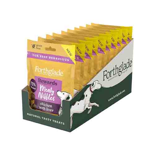 Forthglade Meaty Nibbles Chicken with Liver 10 x 70g Packs